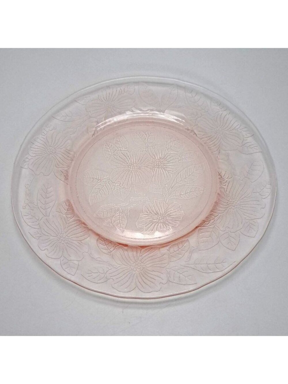 Macbeth-Evans Dogwood Apple Blossom Pink Depression Glass Plate